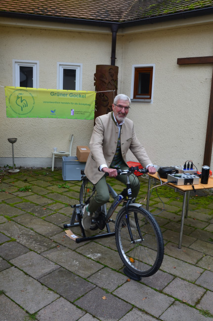 Das "Energierad" am Grünen Gockel Stand